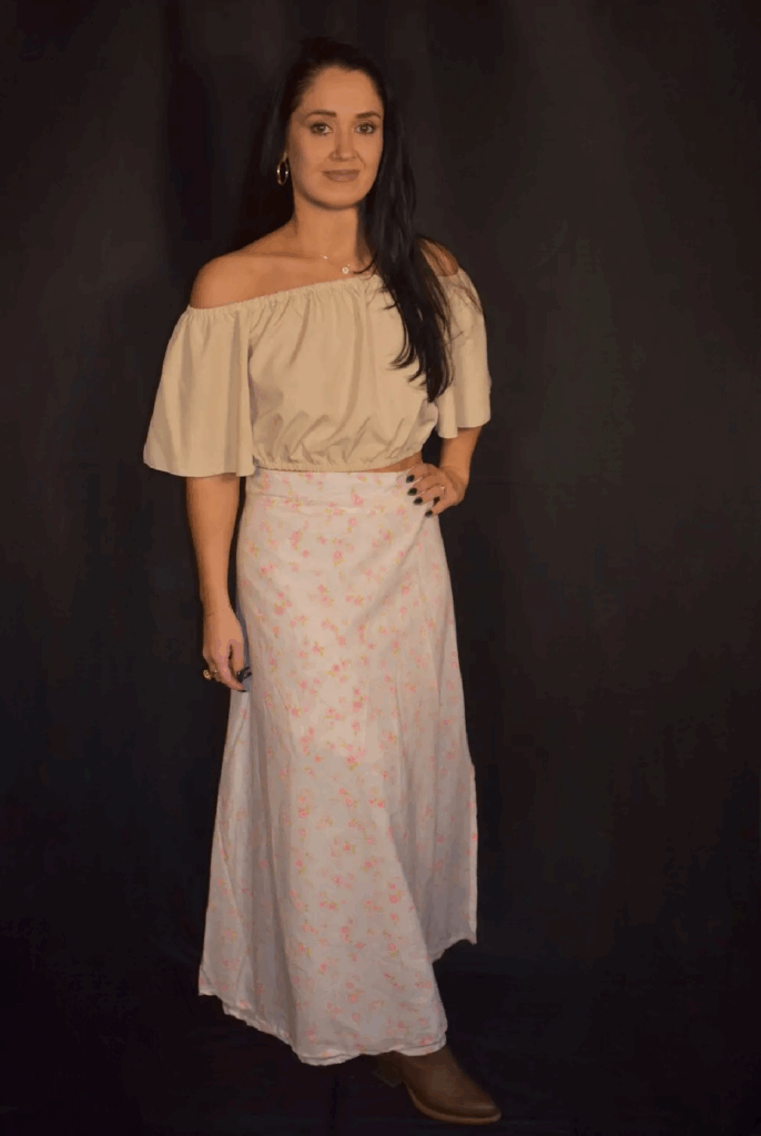 Vintage Fabric Pink Wrap Skirt