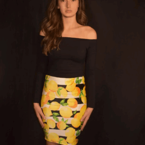 Velvet Lemon Skirt with BodySnug Back