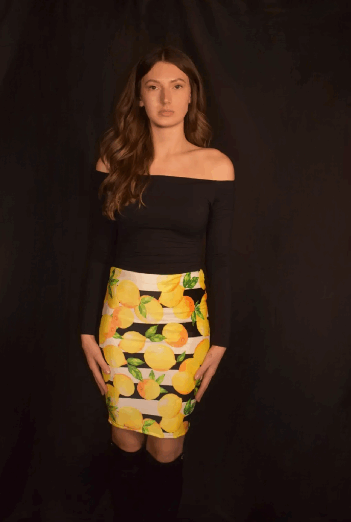 Velvet Lemon Skirt with BodySnug Back